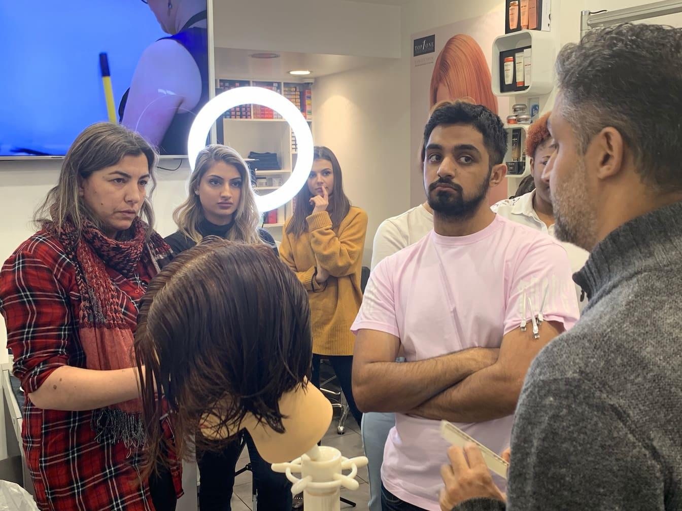 Director explaining a cut to the TopOne team